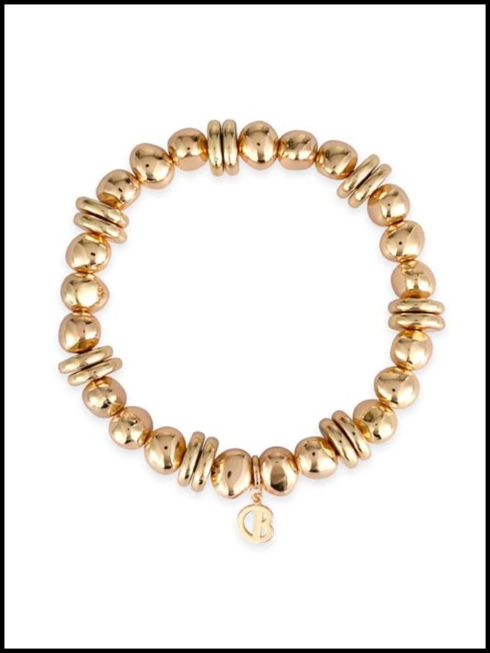 18K Gold Plated Irregular Beaded Stretch Bracelet for Women, Freshwater Pearl